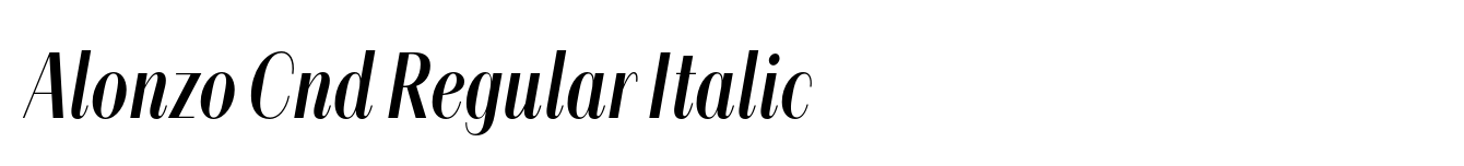 Alonzo Cnd Regular Italic